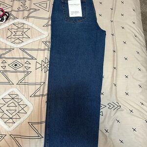 Dark Blue Denim Dad Jeans